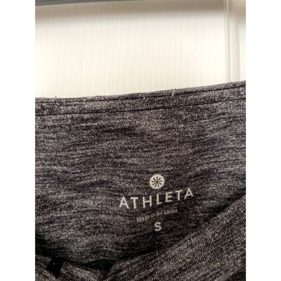 Athleta Size S Ankle Cropped Leggings Heather Gray Athleisure Made in Sri Lanka - Picture 3 of 5